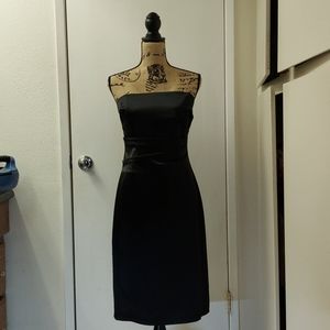 NWT WHBM black satin evening dress